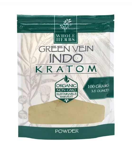 Whole Herbs Kratom Premium INDO Powder 3oz Bag