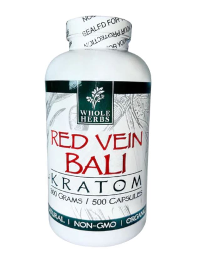 Whole herbs red vein bali kratom 500 ct capsules